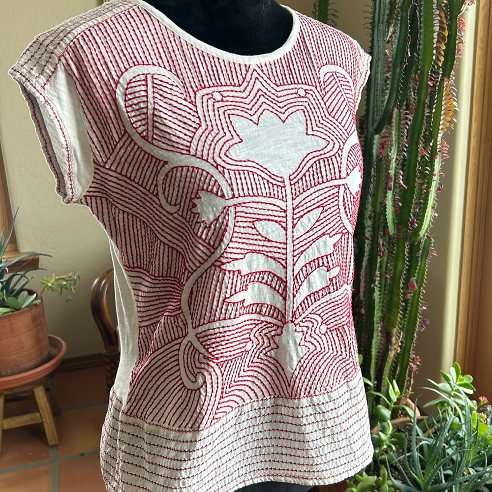Anthro Embroidered T-Shirt